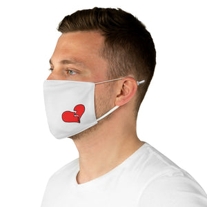 No Repeat "Lonely Broken Heart" Fabric Face Mask