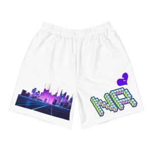 No Repeat "Midnight" White Graphic Shorts