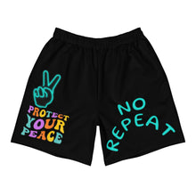 Load image into Gallery viewer, No Repeat &quot;Protect Your Peace&quot; Turquoise Shorts
