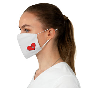 No Repeat "Lonely Broken Heart" Fabric Face Mask